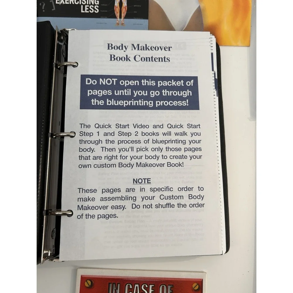 Michael Thurmond 6 Week Body Makeover Complete Binder Kit Exercises Meal Plan